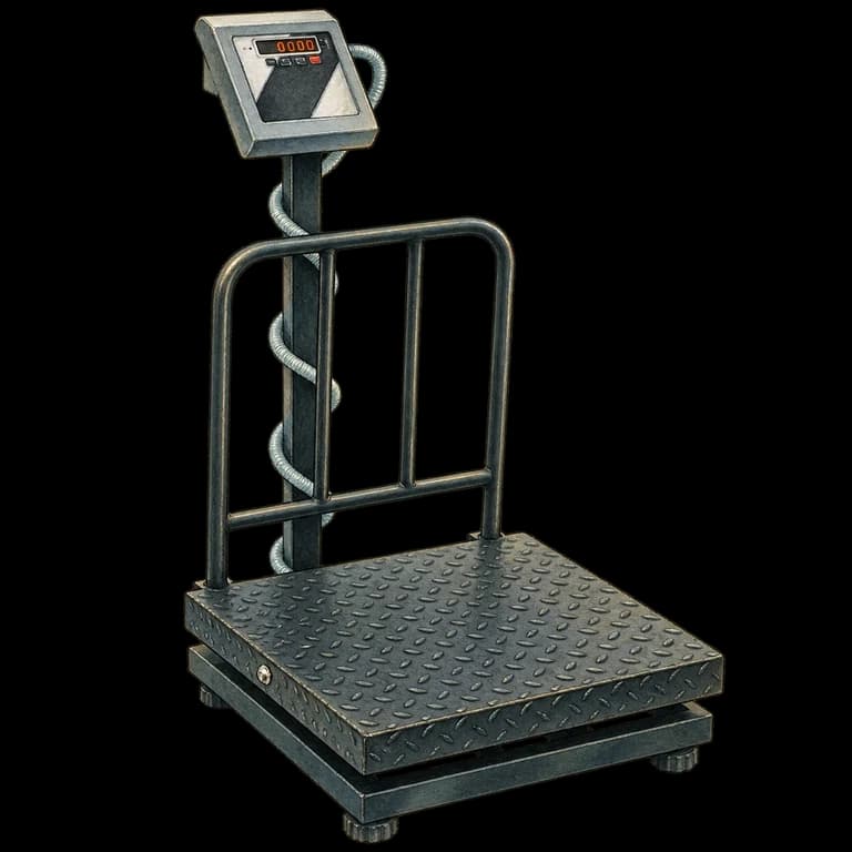 Watercolor illustration of the Ant platform weighing scale